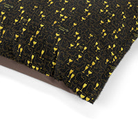 Speckled Gold Pet Bed — Cozy Black & Gold Patterned Dog/Cat Cushion