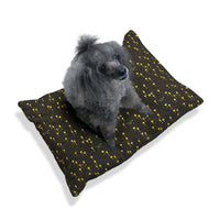 Speckled Gold Pet Bed — Cozy Black & Gold Patterned Dog/Cat Cushion