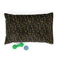 Speckled Gold Pet Bed — Cozy Black & Gold Patterned Dog/Cat Cushion