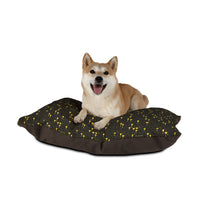 Speckled Gold Pet Bed — Cozy Black & Gold Patterned Dog/Cat Cushion