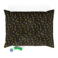 Speckled Gold Pet Bed — Cozy Black & Gold Patterned Dog/Cat Cushion